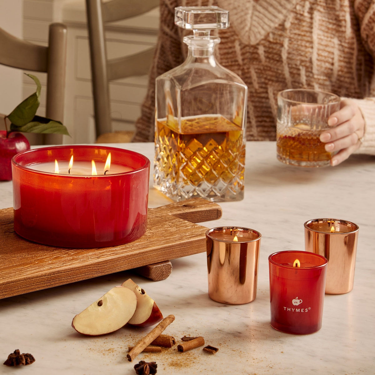 Simmered Cider Aromatic Votive Trio